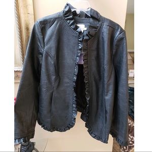 Women’s faux leather jacket.  Brand NWT. Stylish
